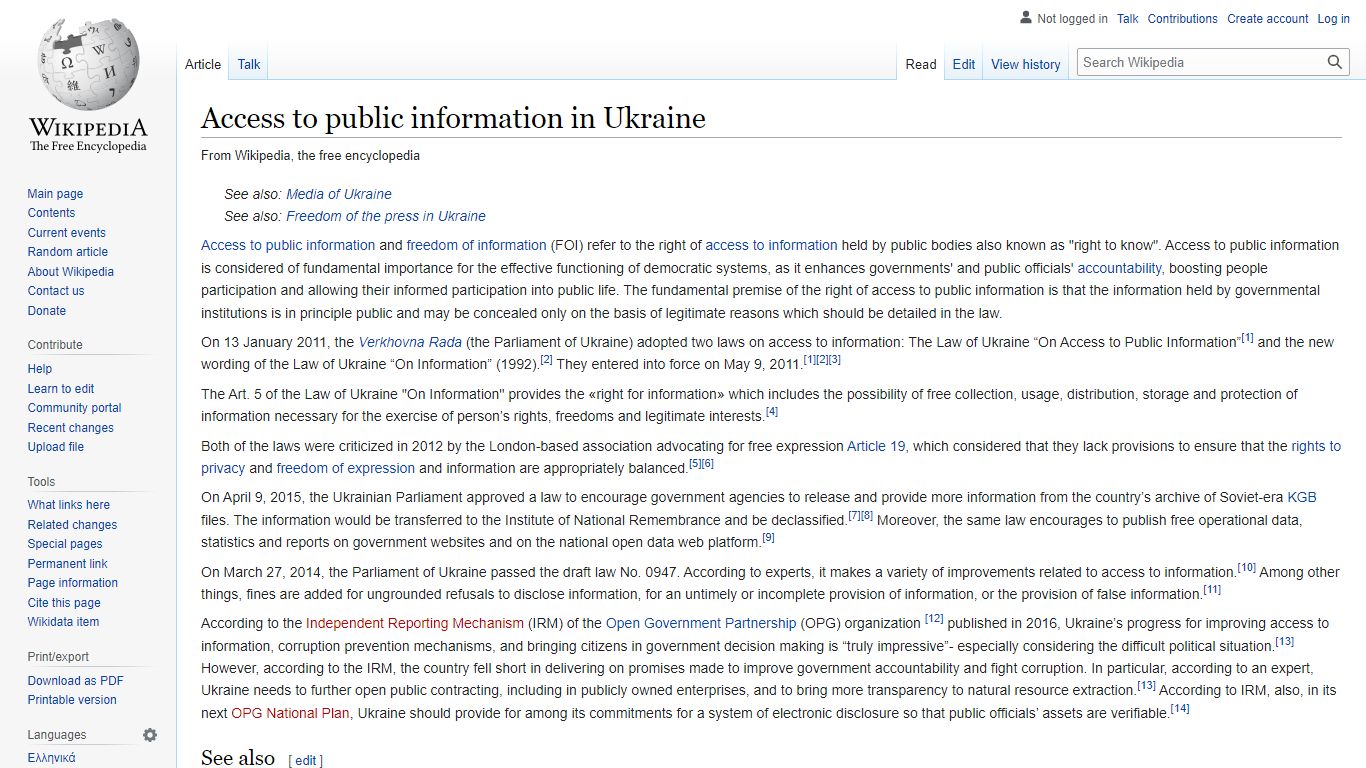 Access to public information in Ukraine - Wikipedia